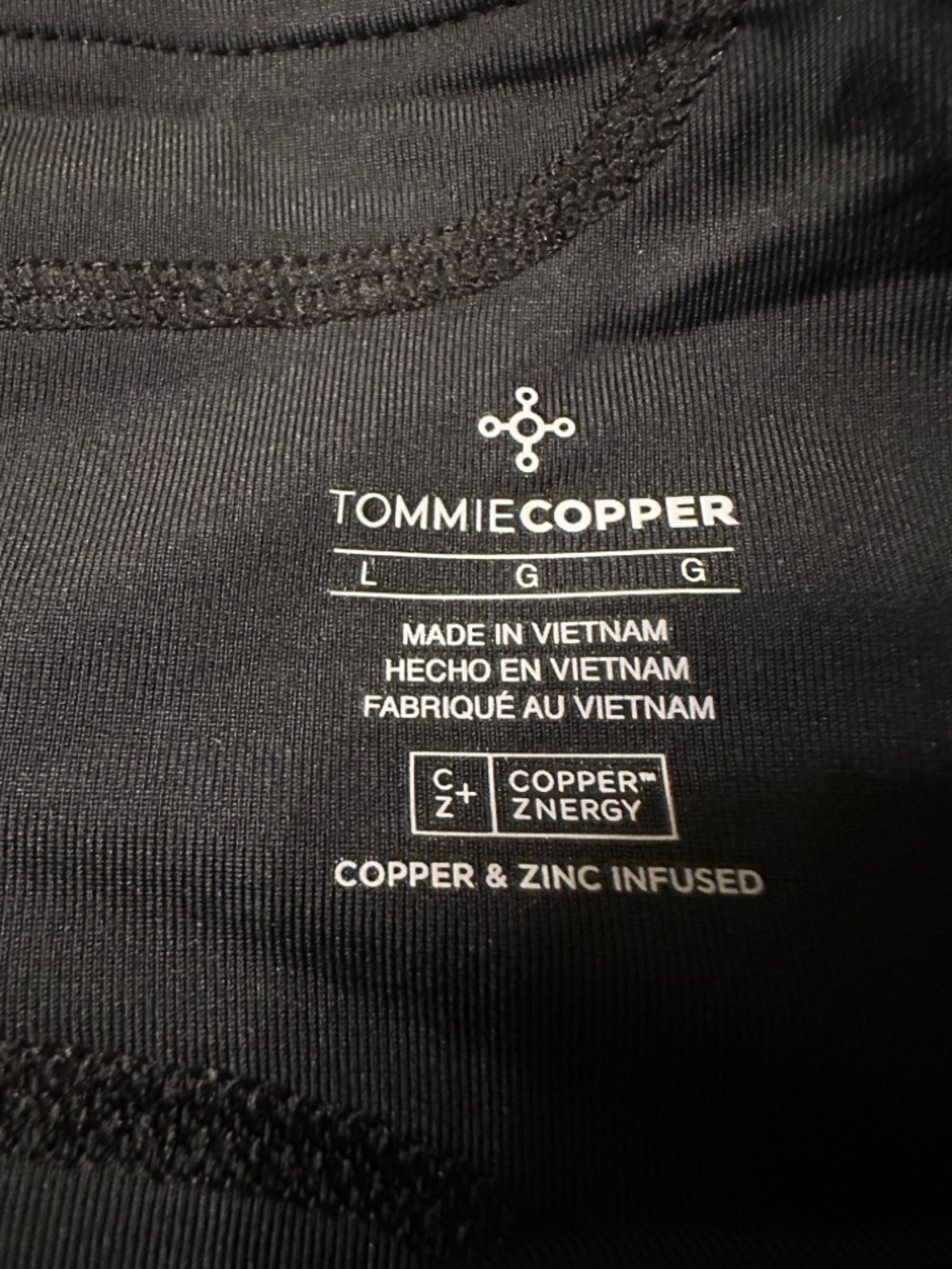 Tommie Copper Lower Back Support Black High-Waisted Leggings - NWT - Size L - Picture 8 of 12